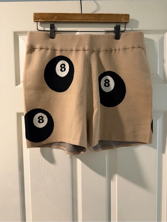 Dressed in LALA Pants - Dressed in Lala Beige 8-Ball Knit Women’s Shorts